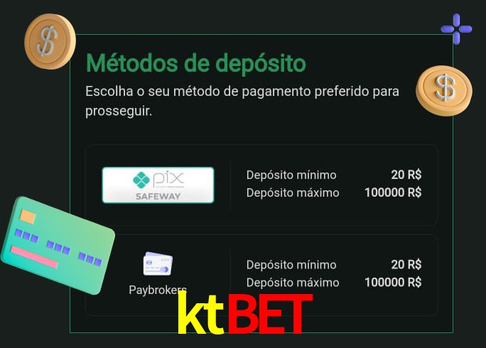 O cassino ktbet oferece uma grande variedade de métodos de pagamento